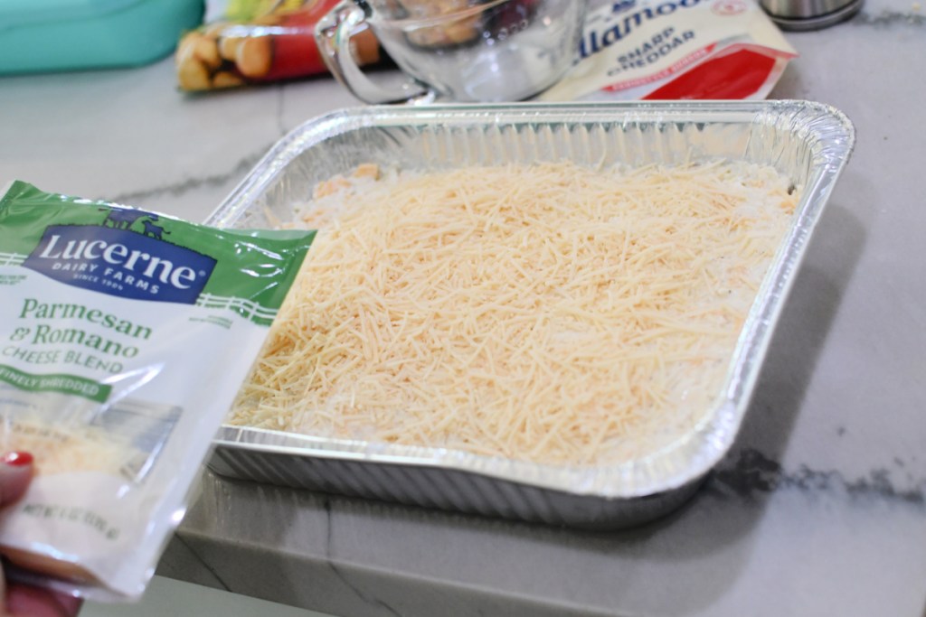 adding parmesan cheese to funeral potatoes