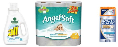 all detergent, Angel Soft and Right Guard