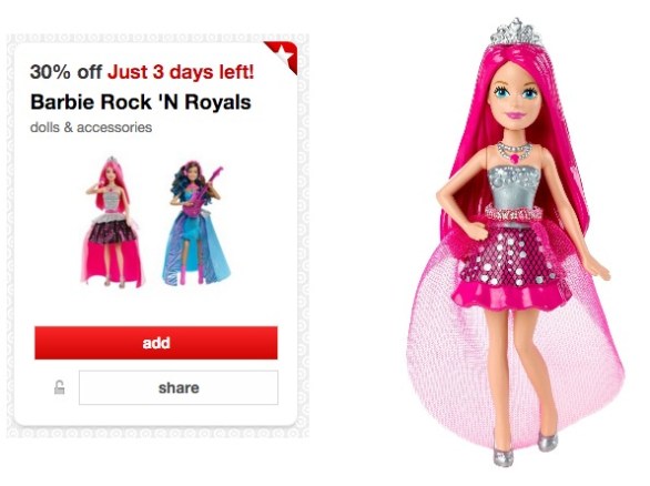 Barbie Rock N Royals Cartwheel Offer