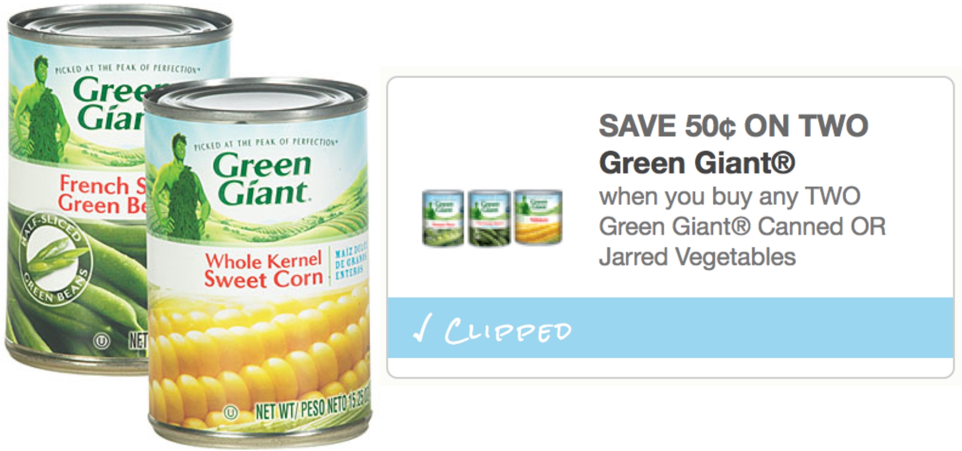 NEW 0.50/2 Green Giant Canned Vegetables Coupon = Better Than FREE at