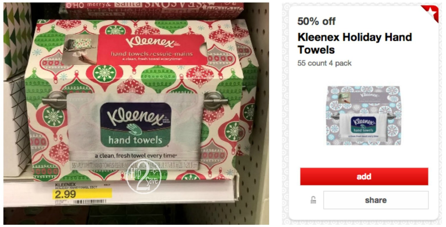 Target 50 Off Kleenex Holiday Hand Towels Cartwheel Savings Offer