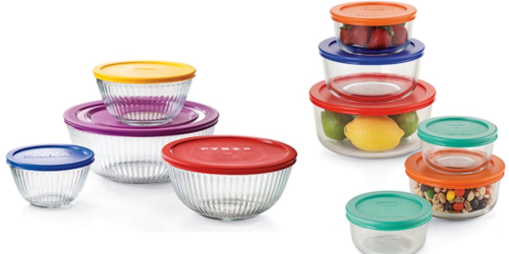 Pyrex 8-Piece Sculpted Bowl Set OR 12-Piece Storage Set Only $9.97 Shipped (After Rebates)