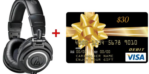 Audio-Technica Studio Headphones + $30 Visa Gift Card ONLY $119.99 Shipped