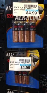 CVS alkaline batteries
