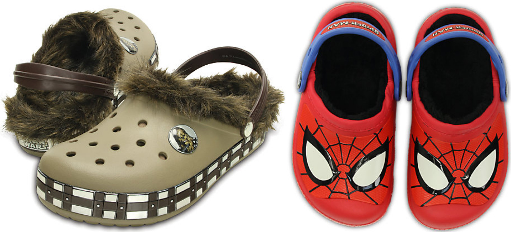 : Extra 50% Fuzz-Lined Styles = Great Deals on Star Wars,  Spiderman & Frozen Clogs