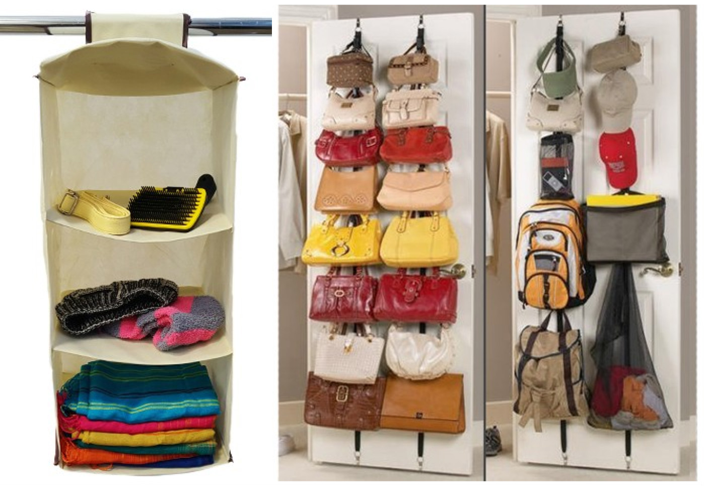 Hanging Closet Organizer OR 2-Pack Over the Door Purse Racks As Low As Only $8.99 Shipped - Hip2Save