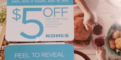 Kohl’s: Possible $5 off Any In-Store Purchase Coupon (Check Mailbox)