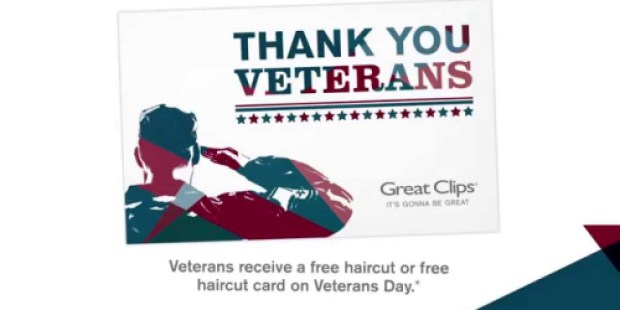 Great Clips: FREE Haircut for Veterans on November 11th Or Pick Up Card to Redeem Before 12/31