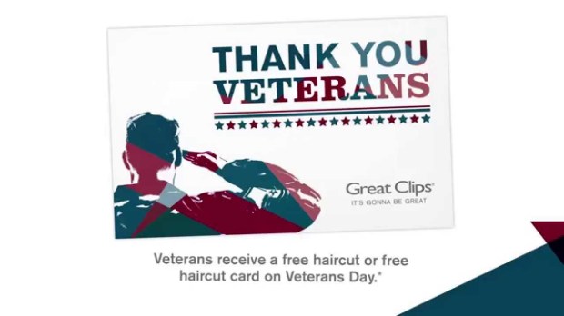 Great clips veterans day 2024 free haircut