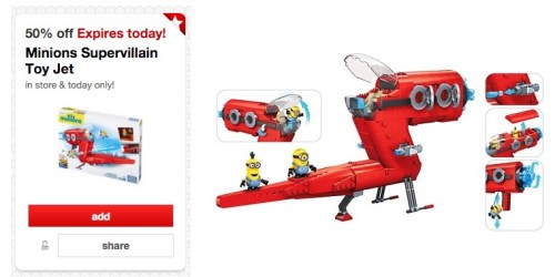 Target Cartwheel: 50% off Minions Supervillain Toy Jet = Only $17.50 (Regularly $44.99)