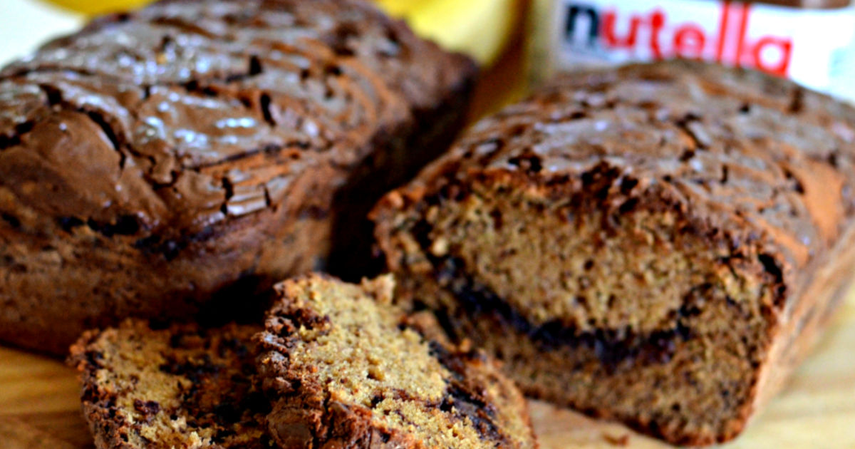 Nutella Swirl Banana Bread Hip2save 