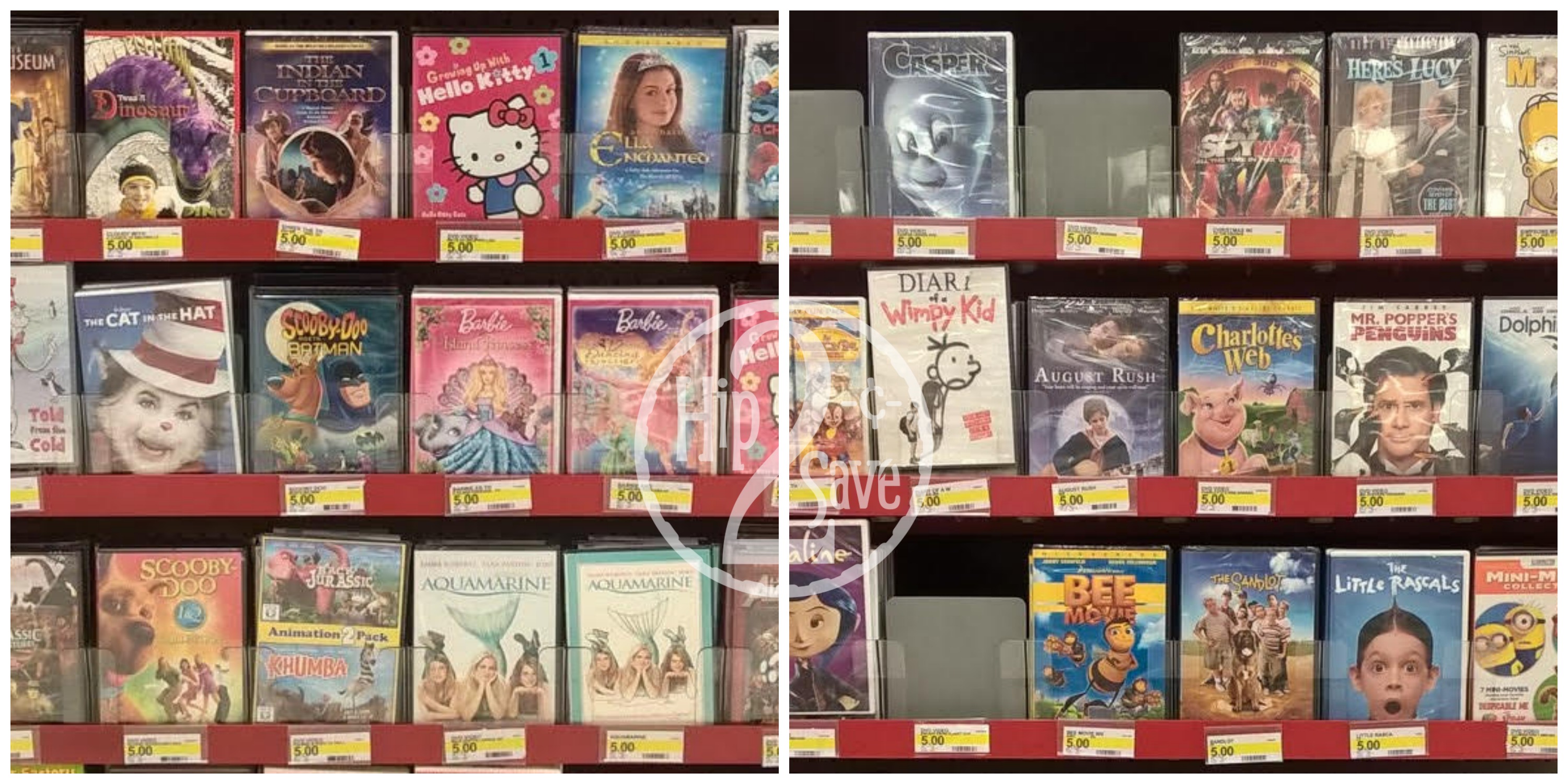 Target 25 off All 5 Value DVDs & Blu Rays Cartwheel Offer = TONS of