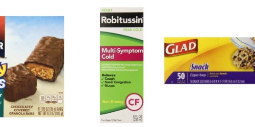 Amazon Prime Pantry: Nice Deals on Quaker, Robitussin, Glad, Gain Flings & More