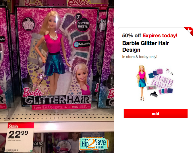 barbie glitter hair design doll