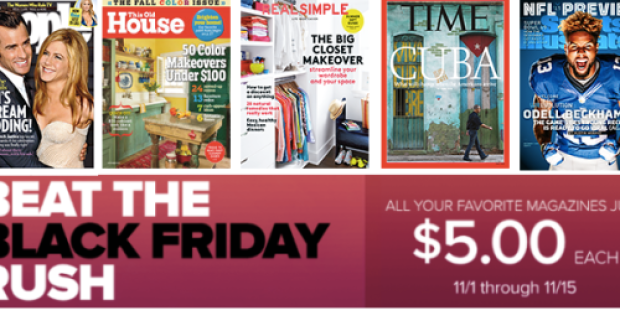 $5 Time, Inc. Magazine Subscription Sale: ONLY $5 for Time, People, Sports Illustrated & More