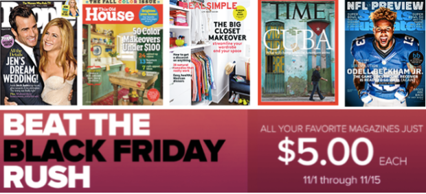 $5 Time, Inc. Magazine Subscription Sale