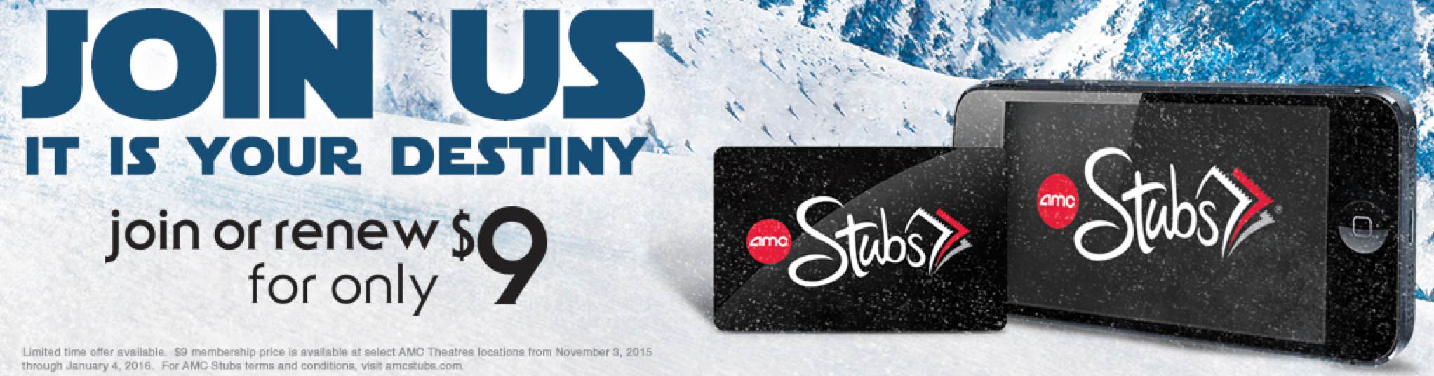 AMC Stubs Membership ONLY 9/Year