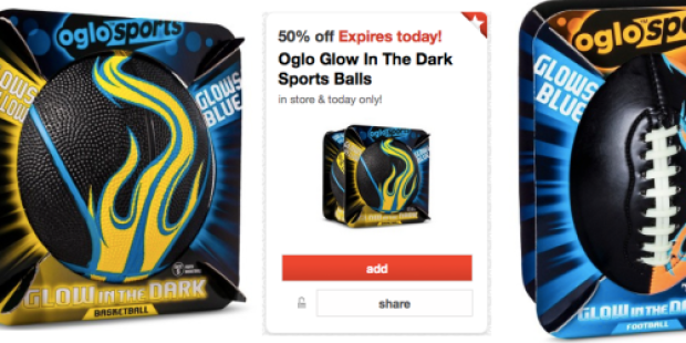 Target Cartwheel: 50% Off Oglo Glow In The Dark Sports Balls Today Only = Only $4.87 (Reg. $12.99)
