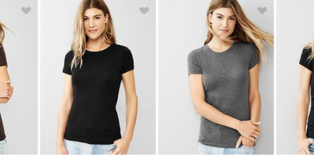GAP and GAP Factory Outlet: Extra 40% Off Purchase Including Sale Items = Women’s Tees $2.99 (Reg. $16)