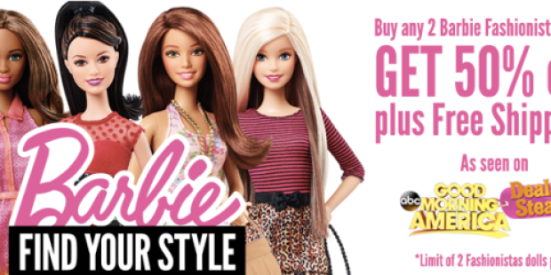 Barbie Fashionistas Dolls ONLY $4.99 Each Shipped (Regularly $9.99) – TODAY ONLY