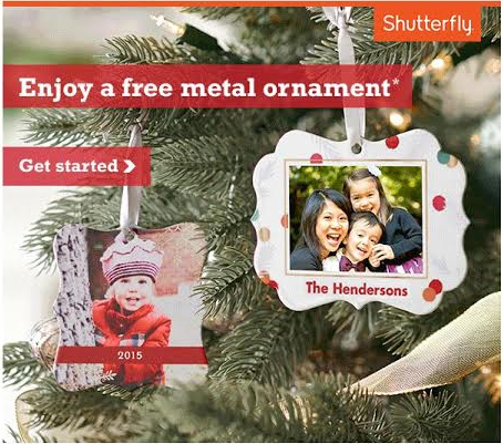 P&G Everyday FREE Shutterfly Metal Ornament