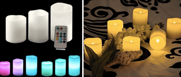Amazon: Color Changing Flameless Candles Set