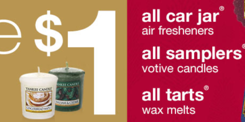 Yankee Candle: $1 Samplers Votive Candles, Wax Melts, & Car Jar Air Fresheners (In-Store & Online) + More