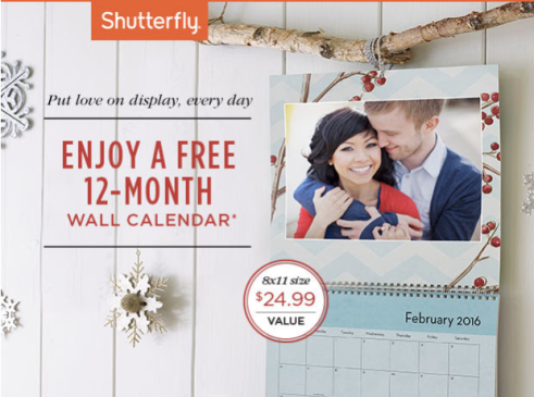 Shutterfly: Possible FREE Wall Calendar
