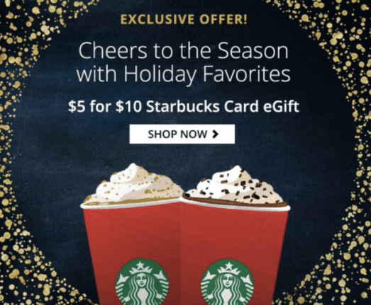 Groupon: $10 Starbucks Voucher for Only $5