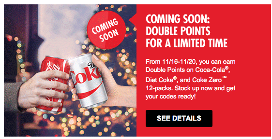 Coke Rewards Double Points Offer