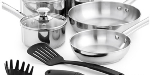 Macy’s: Stainless Steel 12-Piece Cookware Set Only $29.99 Shipped (Reg. $119.99)