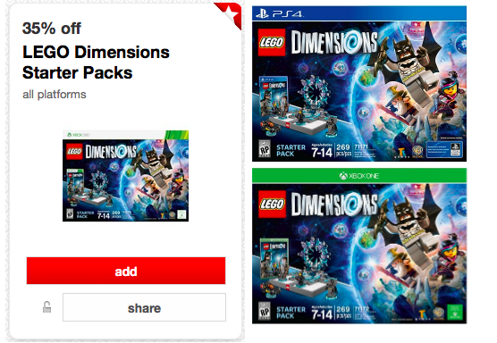 Target 35% Off LEGO Dimensions Starter Packs