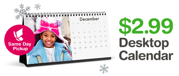 Walgreens Photo: Desktop Calendar Only $2.99 (Reg. $9.99) + Free Same