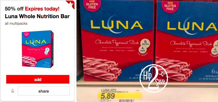 Target: Luna Bars 6 Count Box