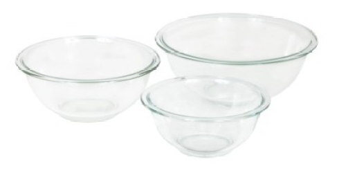 Pyrex 3-Piece Glass Mixing Bowl Set ONLY $8.82