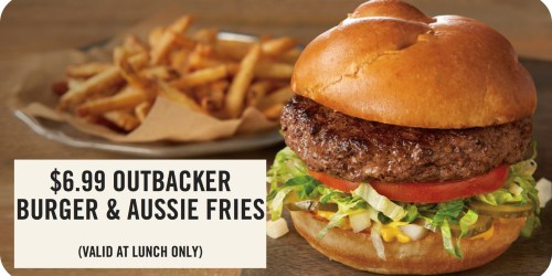 Outback Steakhouse: Outbacker Burger & Aussie Fries Lunch Special Only $6.99 (Valid 11/27-11/29)