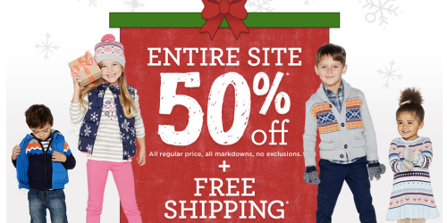 Gymboree: 50% off Everything + Free Shipping