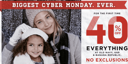 Old Navy, GAP, Banana Republic: 40% off EVERYTHING (No Exclusions!) + More