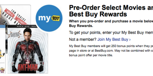 Best Buy: Pre-Order Minions Blu-ray/DVD for $17.99 = $5 Reward + FREE Minions Lunch Bag