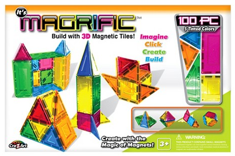 Magrific 100 piece Magnetic Tiles