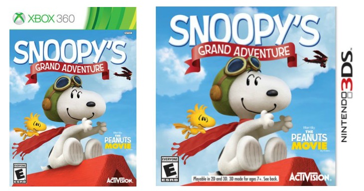 Snoopy's Grand Adventure Xbox 360 and Nintendo 3DS