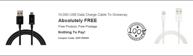 Zapals.com free USB charging cable offer