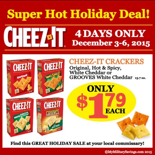 Cheez-It Sale at Commissary
