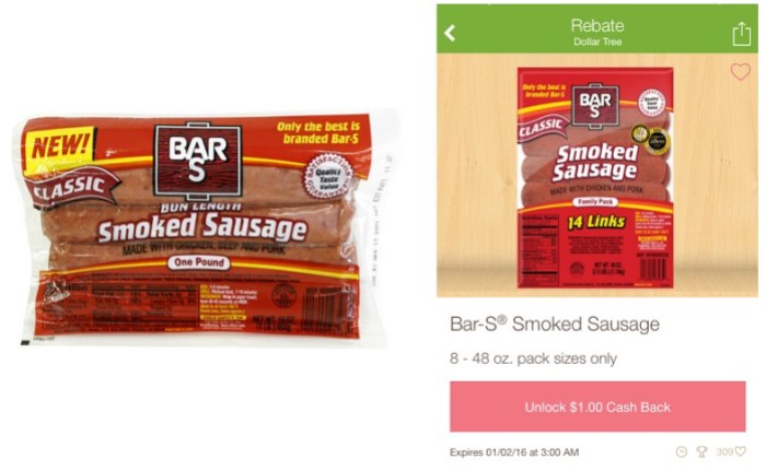 Bar-S Smoked Sausage and Ibotta Offer