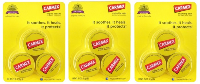 Carmex Lip Balm 3 packs
