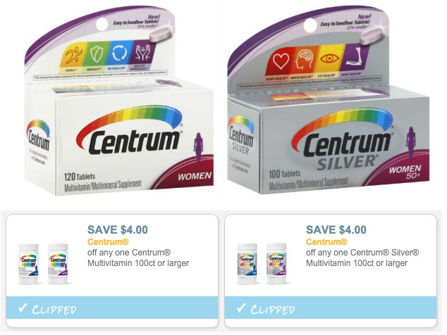 High Value $4/1 Centrum Coupons = Vitamins Only $1.99 at Walgreens + More