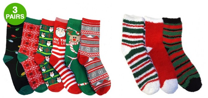 3 Pairs of Christmas Socks Only $2.99 Shipped (Great Stocking Stuffers)