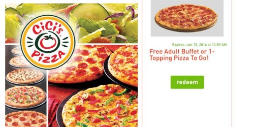 CiCi’s Pizza: FREE Adult Buffet OR 1-Topping Pizza To Go (Just Download New App)