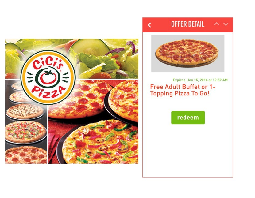 Cici's Pizza app offer