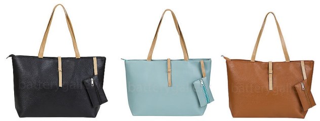 Faux Leather Tote Purse